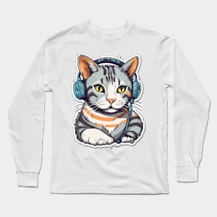 Funny Tabby Cat Long Sleeve T-Shirt